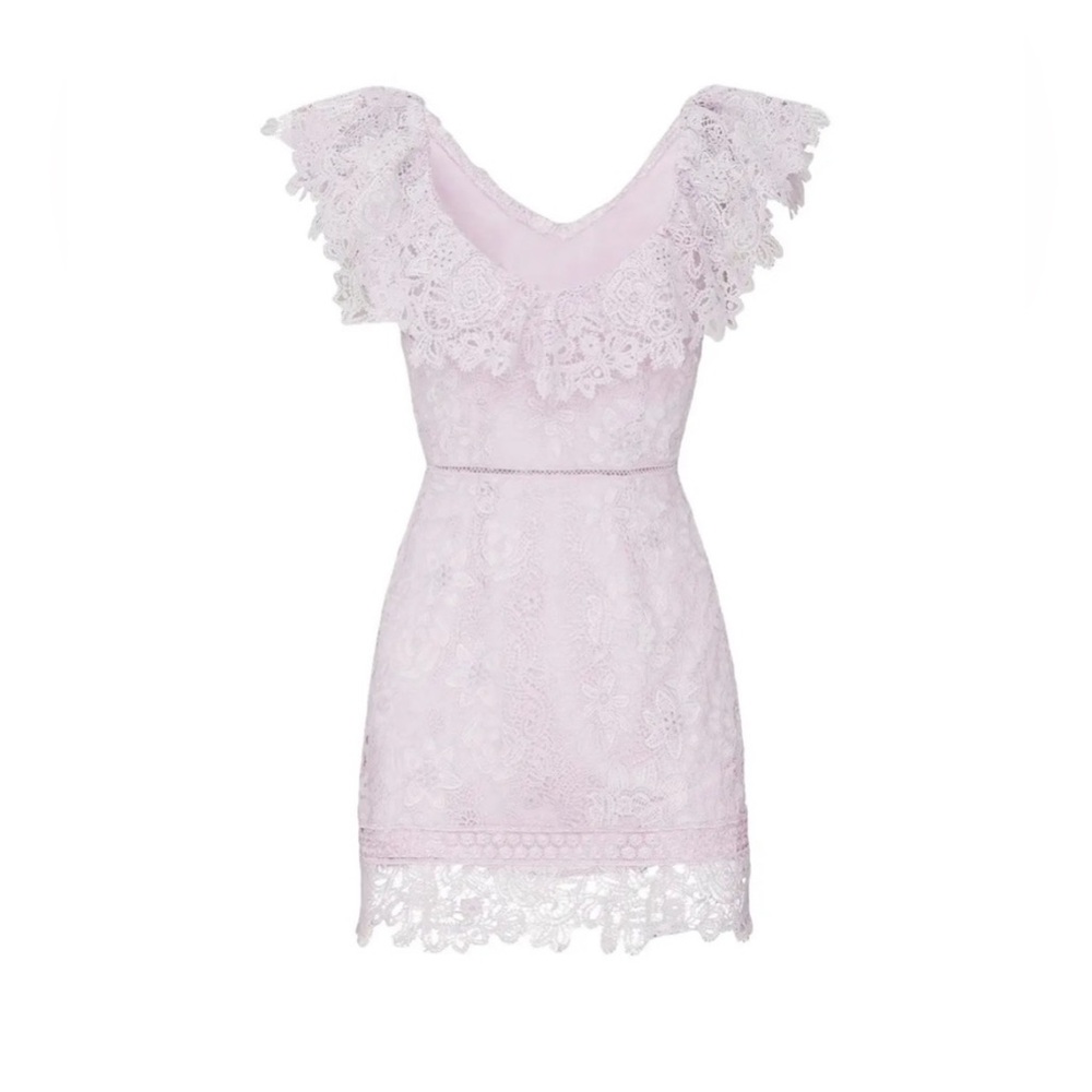Saylor Lilac Lace Purple Dress Size Medium - Picture 2 of 13